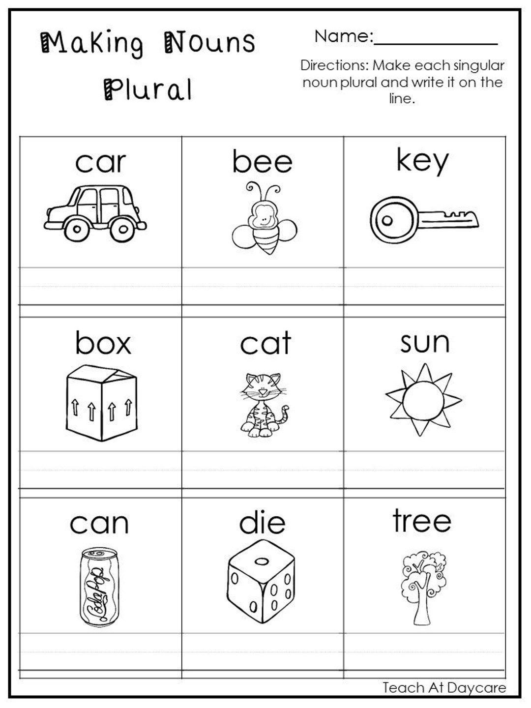 10 Printable Making Nouns Plural Worksheets 1st 3rd Grade ELA Worksheets Etsy 10 Printable Making Nouns Plural Worksheets 1st 3rd Grade ELA Worksheets Etsy