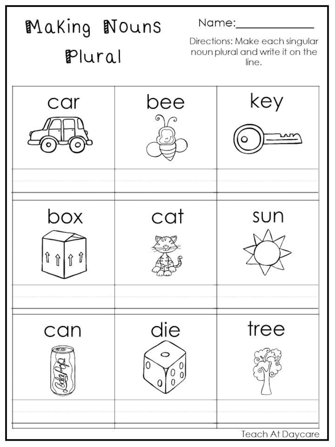 10 Printable Making Nouns Plural Worksheets 1st 3rd Grade ELA Worksheets Etsy 10 Printable Making Nouns Plural Worksheets 1st 3rd Grade ELA Worksheets Etsy