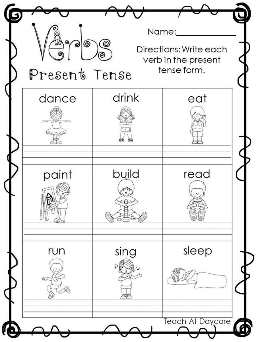 10 Printable Verbs Past And Present Tense Worksheets 1st 2nd Grade ELA Worksheets Etsy Norway