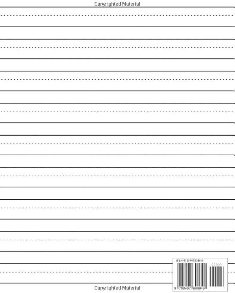 100 Pages Kindergarten Writing Paper With Lines For ABC Kids Blank Handwriting Practice For Kids With Dotted Line Exercise Tracing Shapes Numbers And Writing Cursive Letter Tracing Worksheet Books The Fun