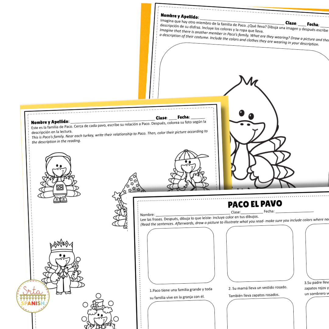 12 Thanksgiving Activities For Spanish Class Srta Spanish 9 Thanksgiving Spanish Worksheets Bilingual Learning For A Festive Holiday Bilingual Beginnings