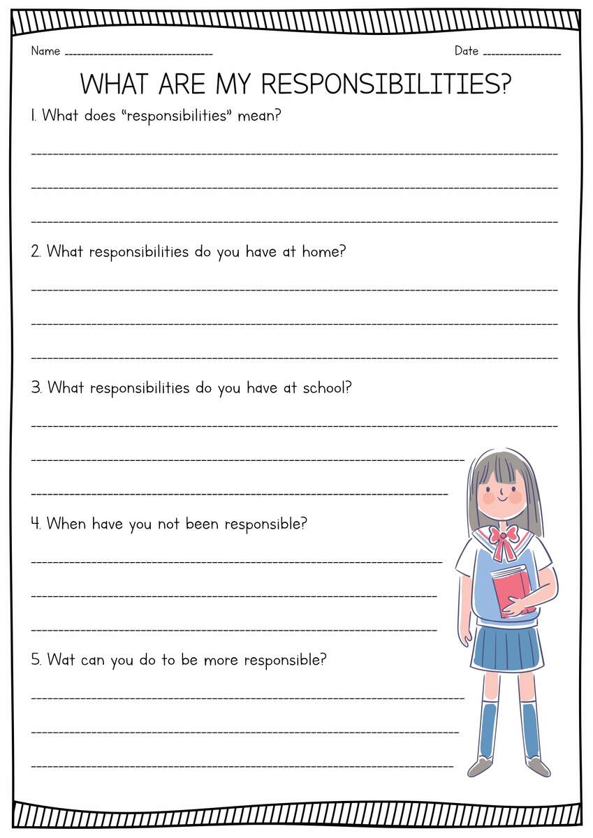 13 Printable Worksheets On Responsibility Free PDF At Worksheeto 13 Printable Worksheets On Responsibility Free PDF At Worksheeto