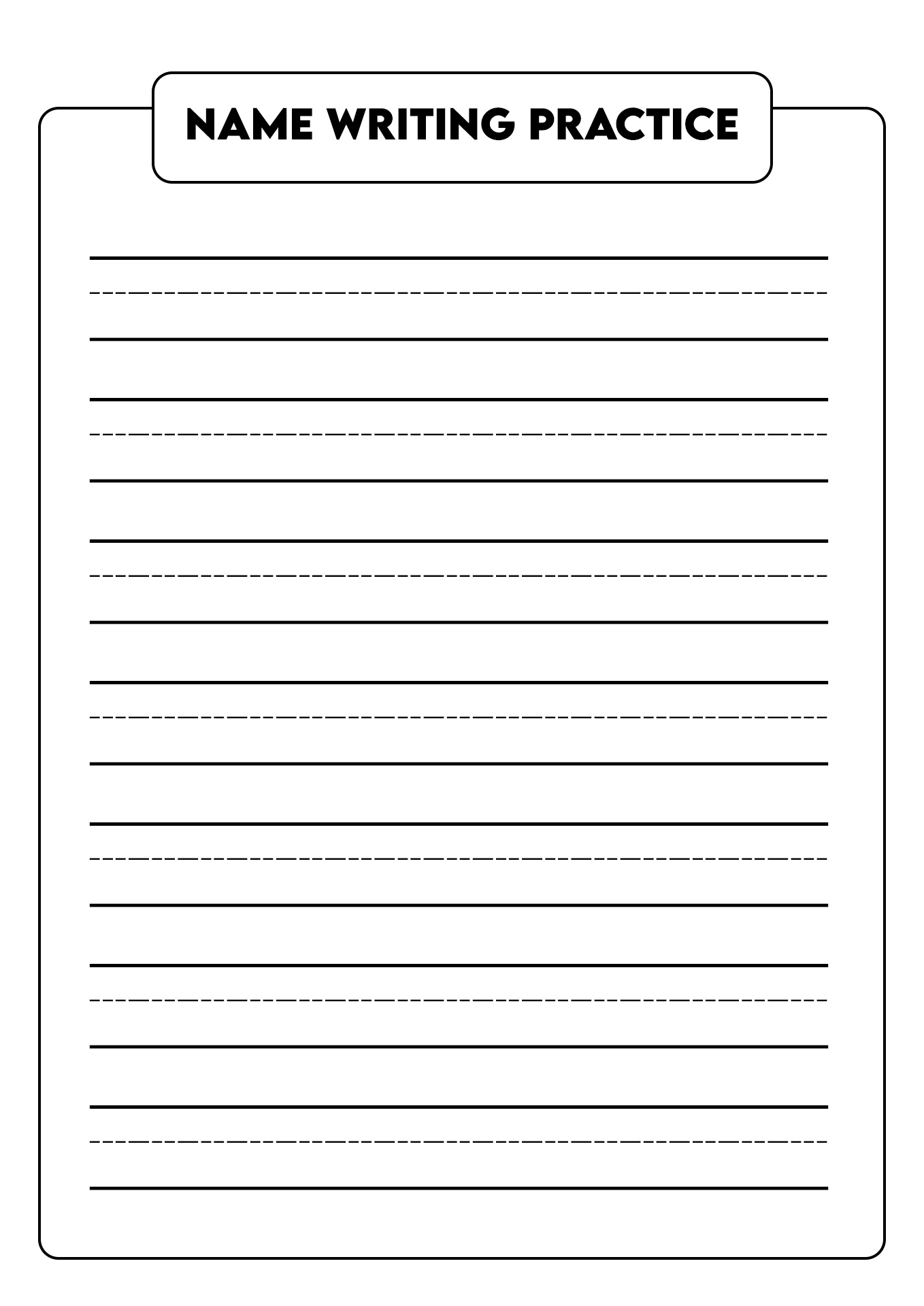 13 Worksheets Practice Writing Their Names Free PDF At Worksheeto