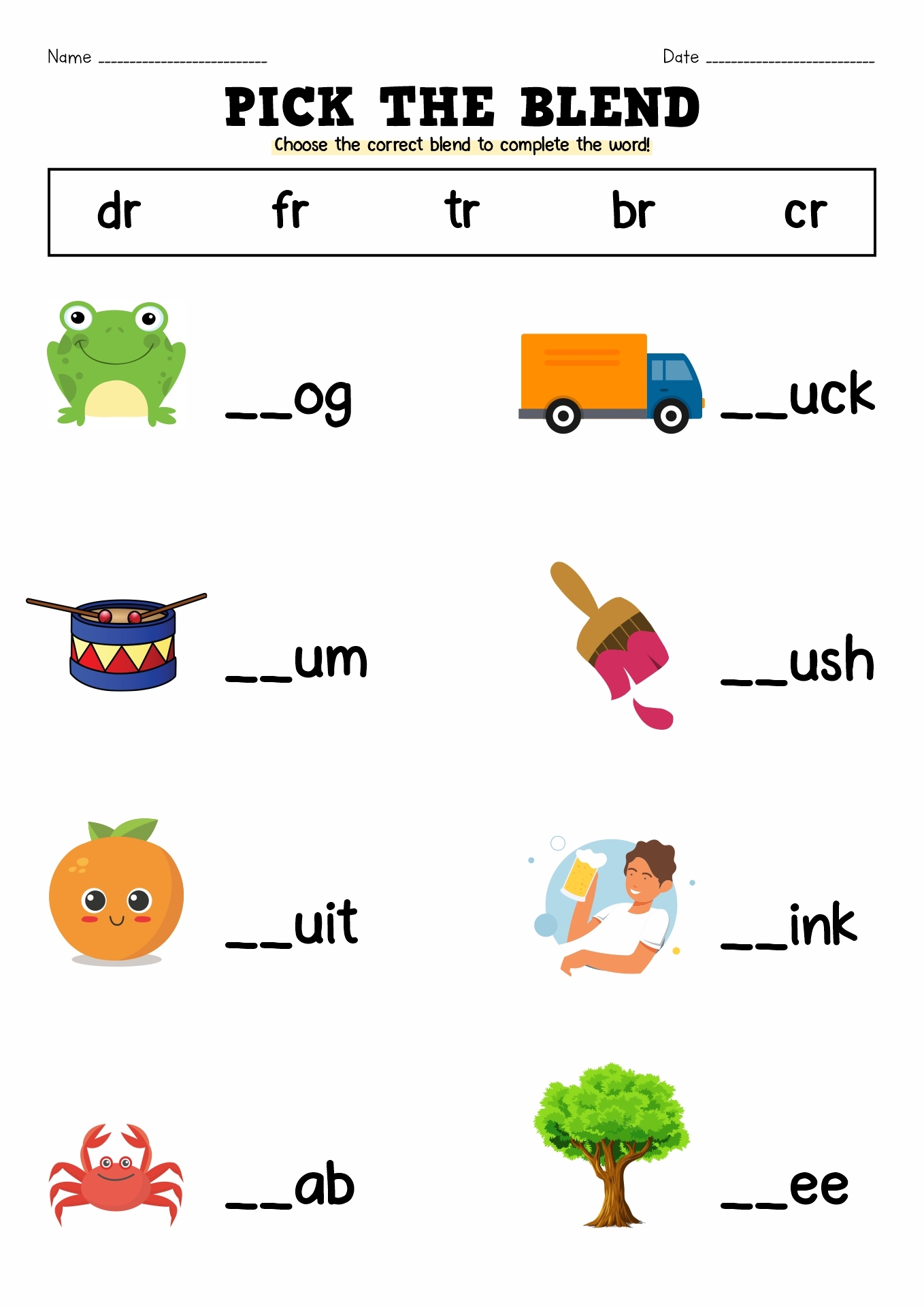 14 Blending Words Worksheets For Kindergarten Free PDF At Worksheeto Blend Word Read Write And Color Worksheets