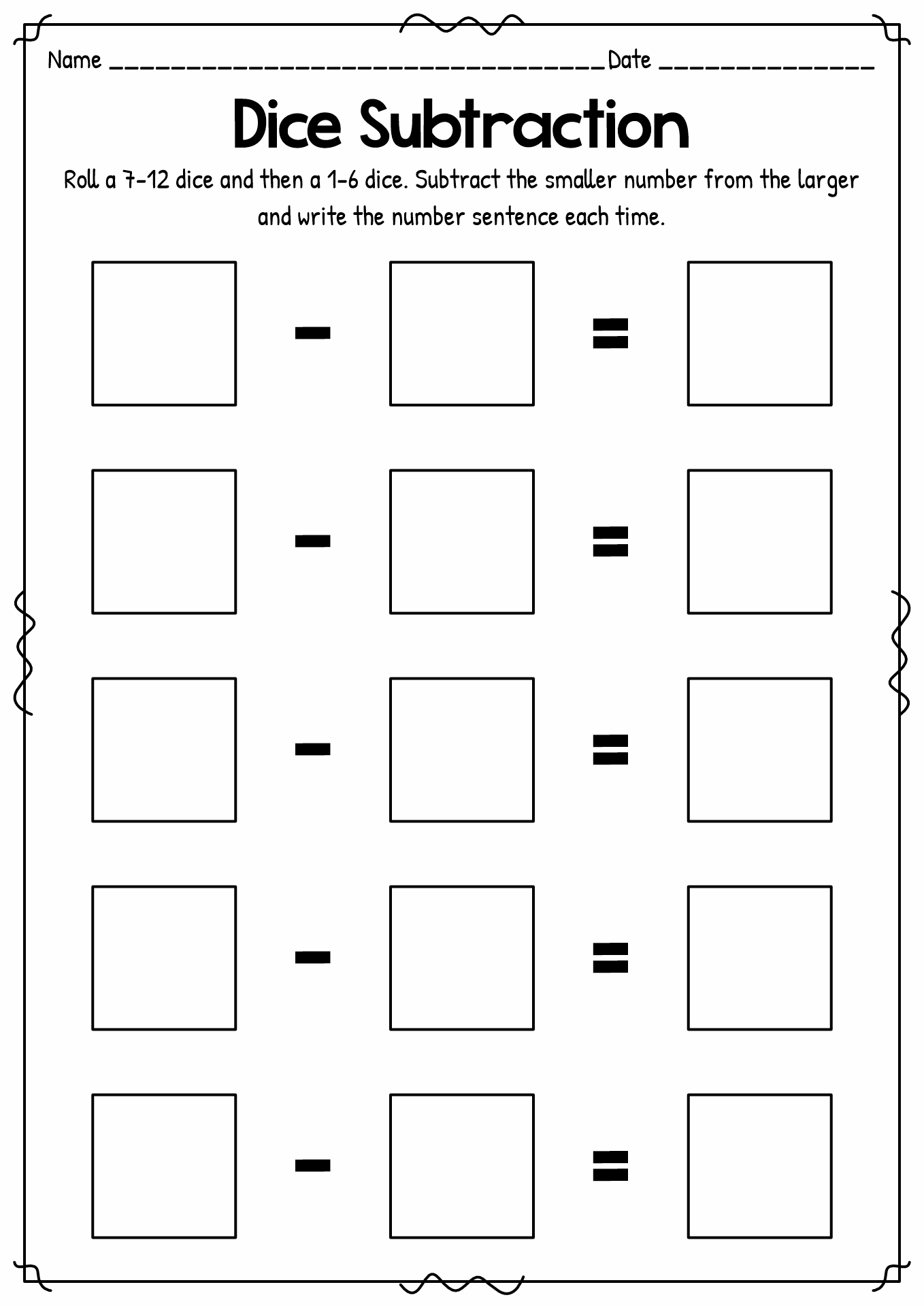 14 Dice Math Worksheets Free PDF At Worksheeto