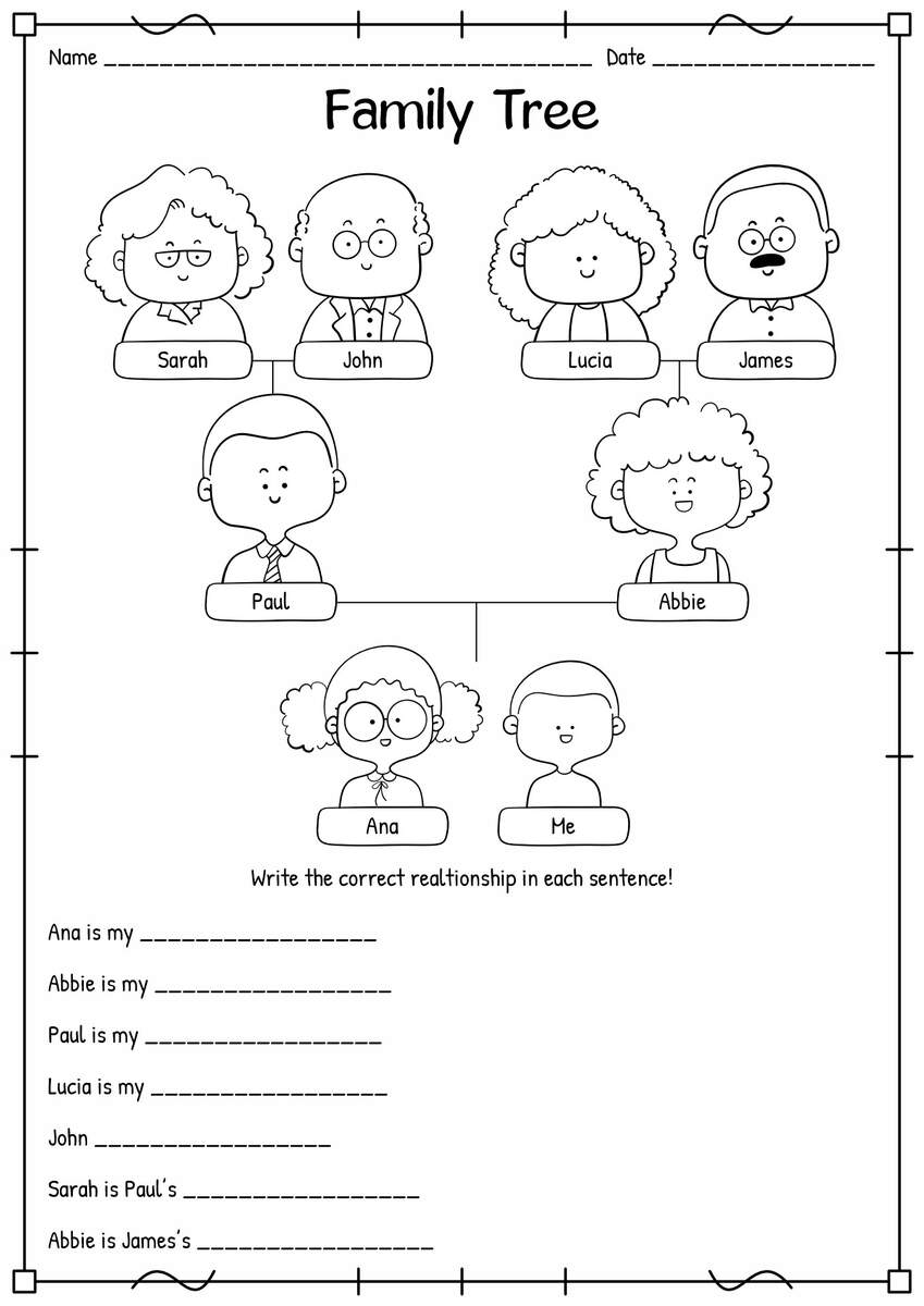 14 My Family Worksheet Free PDF At Worksheeto