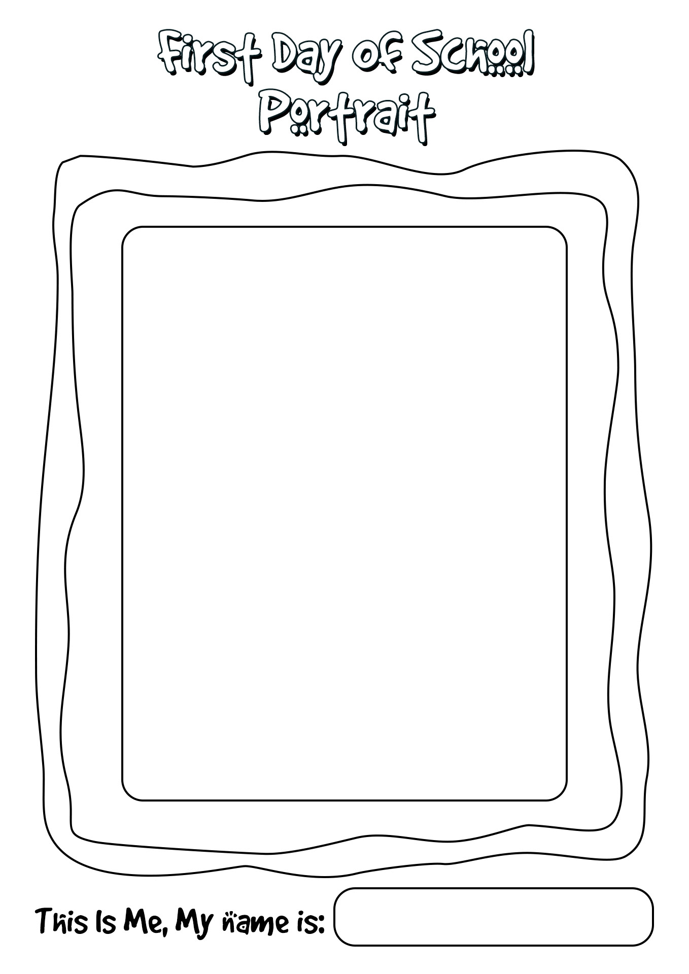All About Me Self Portrait Free Printable Simply Full Of Delight