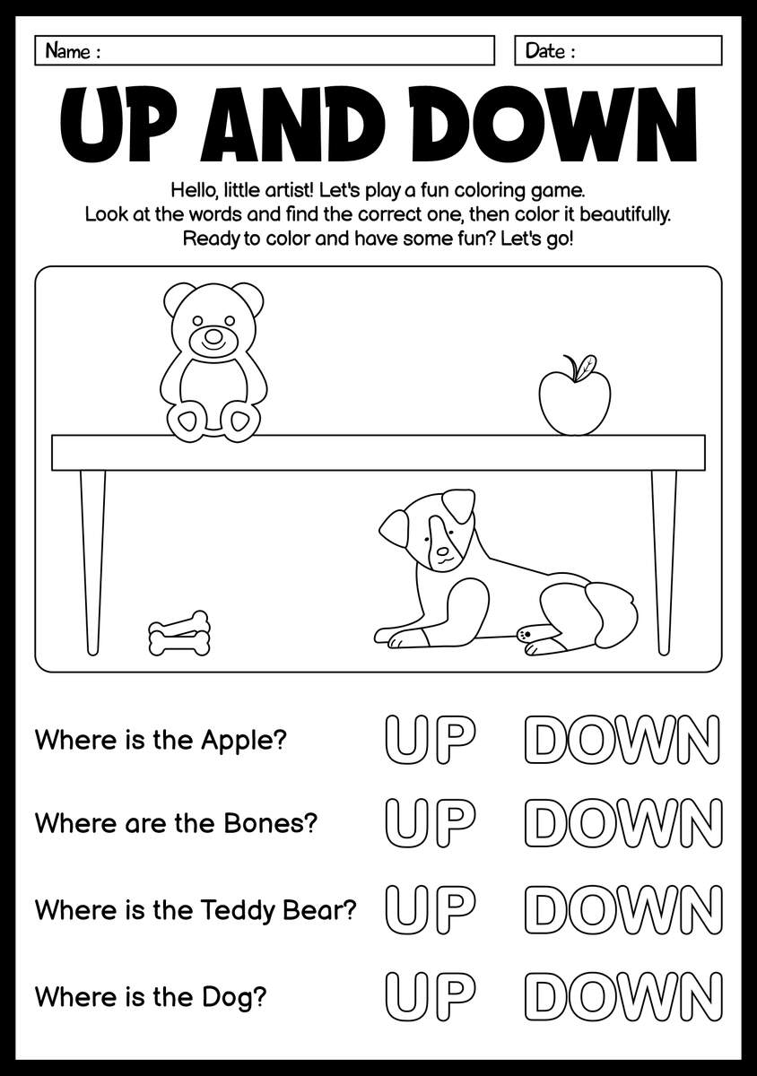 14 Up And Down Worksheets Free PDF At Worksheeto