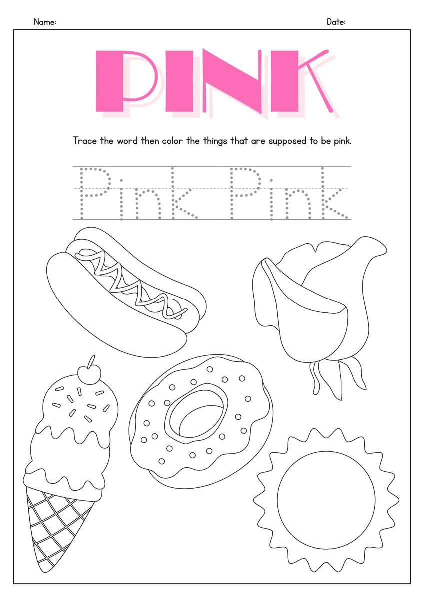 Other Colors Archives About Preschool Worksheets Library