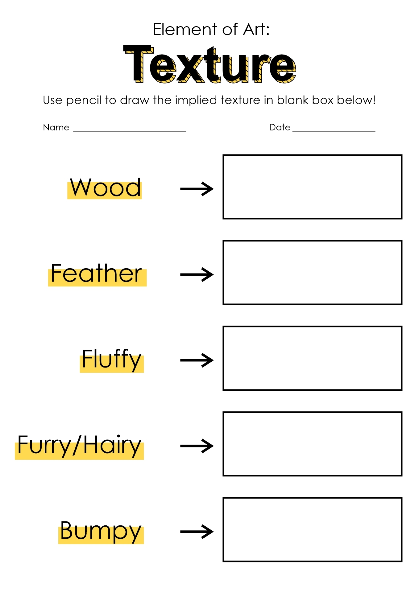 15 Drawing Texture Worksheet Free PDF At Worksheeto