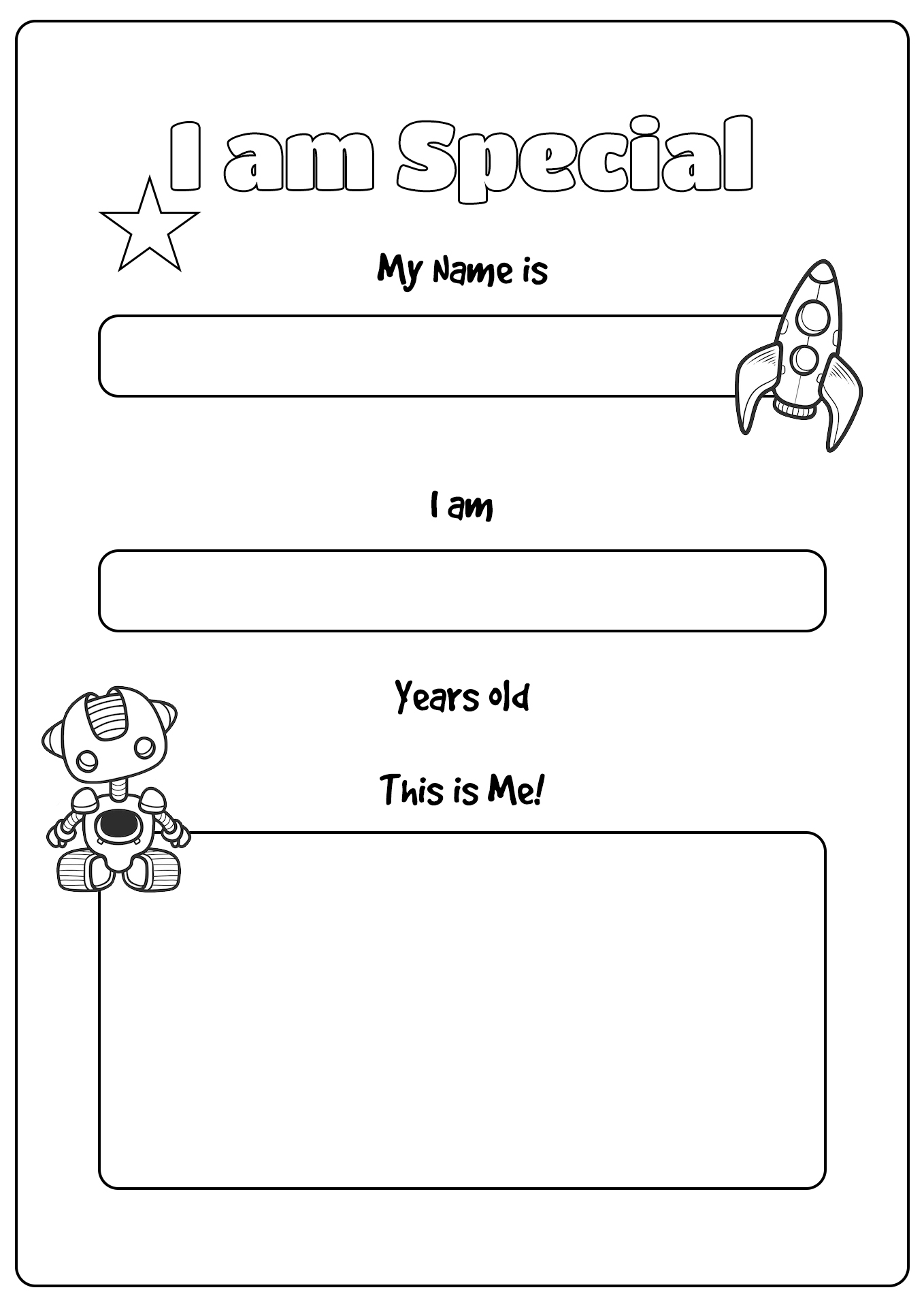 All About Me Free Printable Worksheets For Pre K To Elementary Childhood Magic