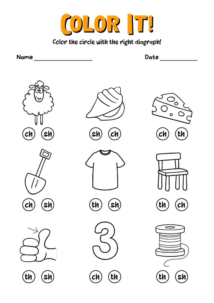 16 CH Digraph Worksheets For Kindergarten Free PDF At Worksheeto