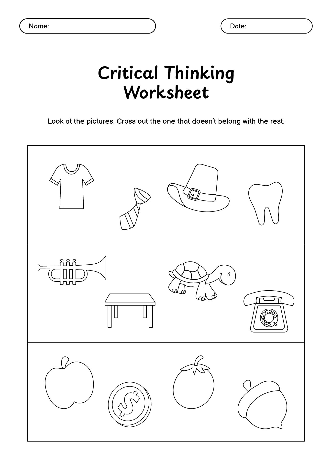 17 Preschool Critical Thinking Worksheets Free PDF At Worksheeto