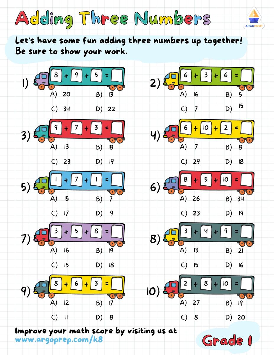 1st Grade Group Set Adding With Pictures Worksheets For Free ArgoPrep