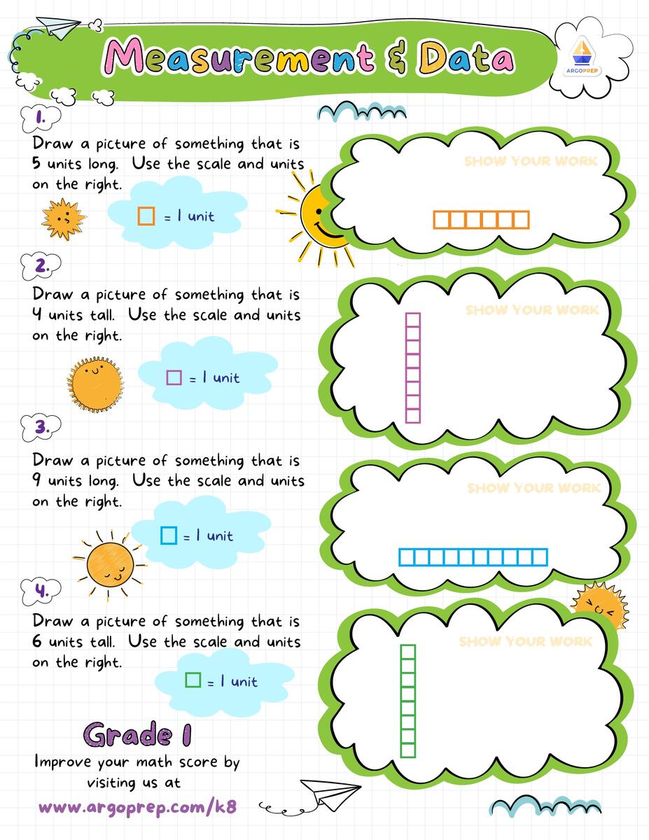 1st Grade Word Problems Length Non Standard Units Worksheets For Free ArgoPrep
