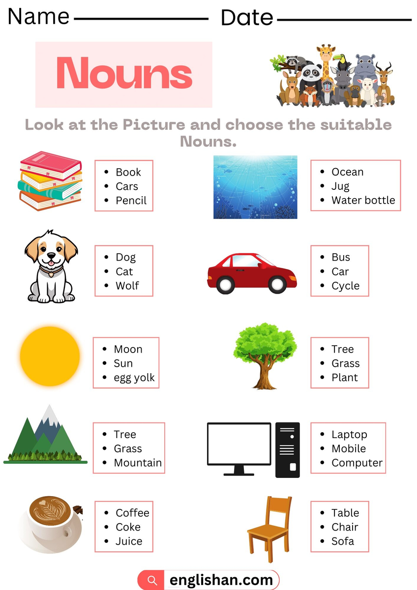 2 Nouns Worksheets With Answers In English Englishan 2 Nouns Worksheets With Answers In English Englishan