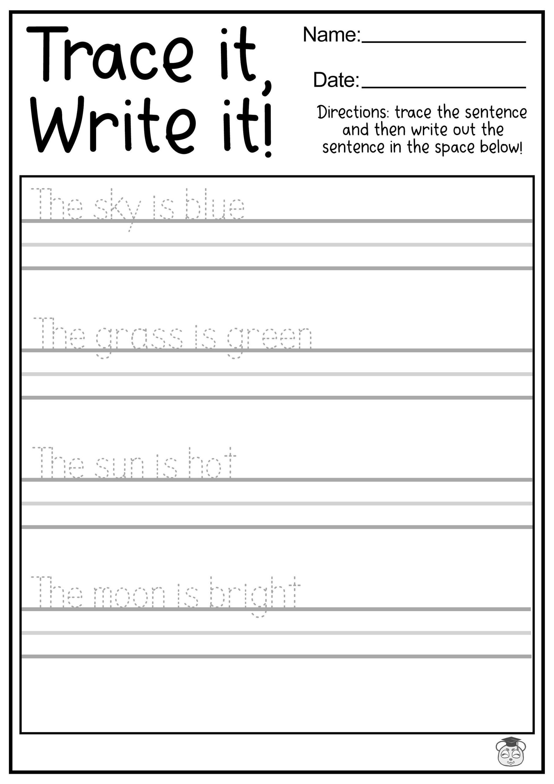 23 Printable Tracing And Writing English Worksheets Trace And Write The Sentences Practice Worksheets Ages 3 7 KG1 To Grade 2 Etsy 25 Printable Sentence Writing Worksheets Write The Sentence Worksheets Practice Writing Activity 1st 3rd Grade ELA Worksheets Etsy