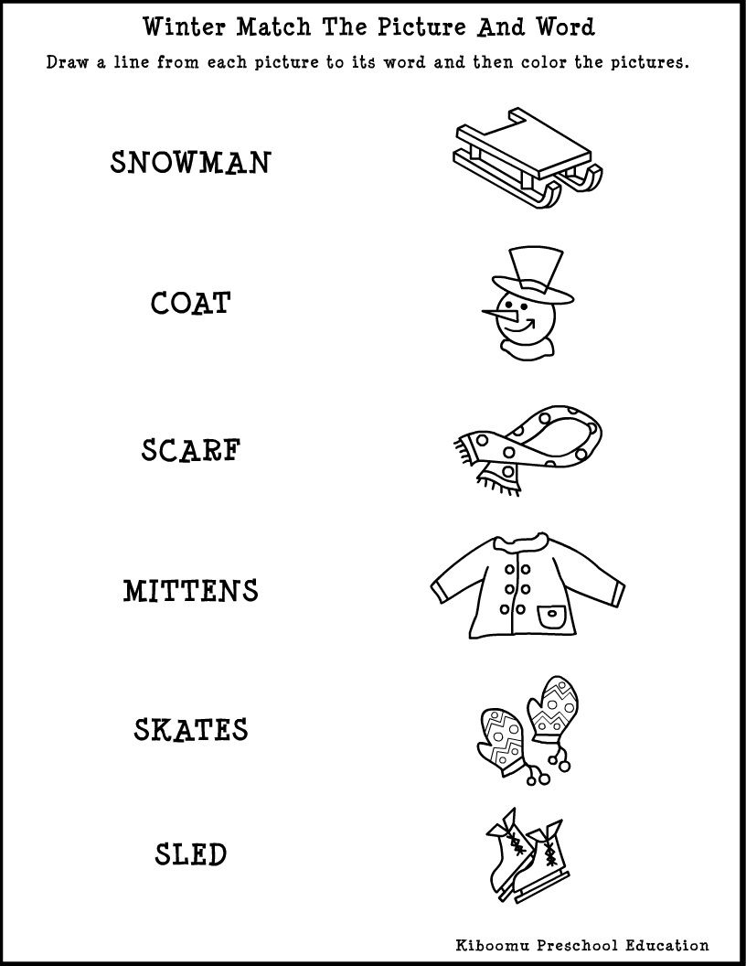 Free Printable Winter Worksheet For Preschool Free Worksheets Free4Classrooms