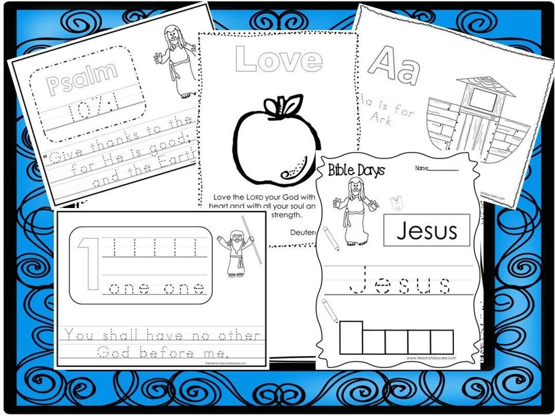 250 Bible Learning Worksheets Download Preschool kindergarten Bible Study Worksheets In PDF Files Etsy Norway