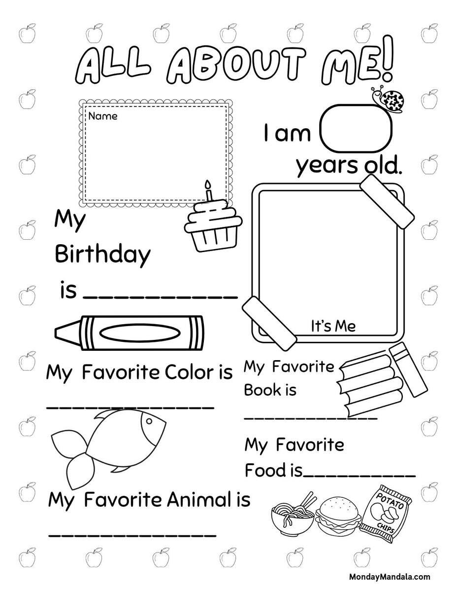 30 All About Me Worksheets Free PDF Printables Free And Printable All About Me Worksheet Templates Canva