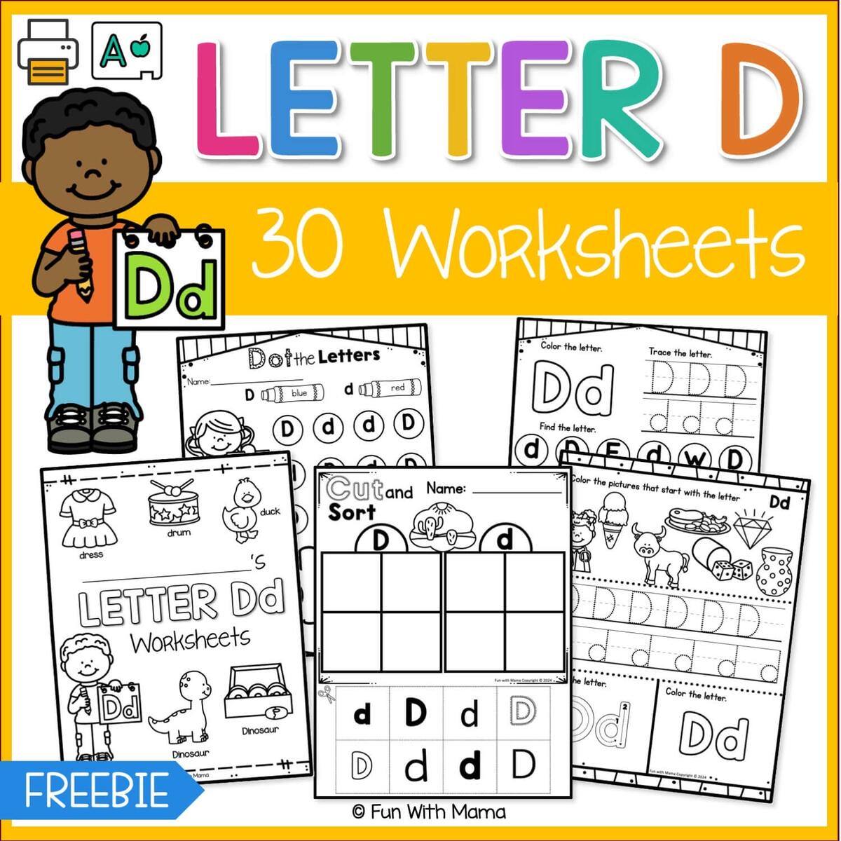 30 Free Letter D Worksheets Fun With Mama