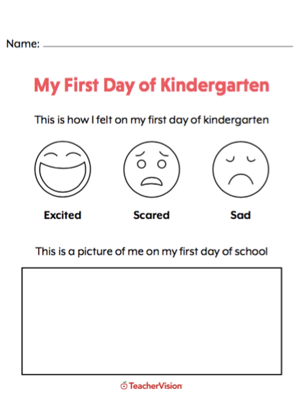 40 First Day Of School Worksheets Printables TeacherVision 40 First Day Of School Worksheets Printables TeacherVision