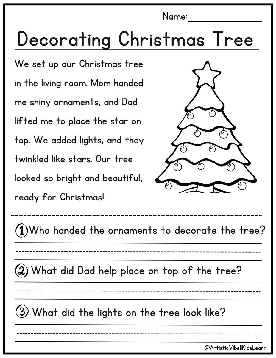 50 Christmas Reading Comprehension Printable Kindergarten First Grade Worksheets Instant Download Fluency Worksheet English Learing Etsy 50 Christmas Reading Comprehension Printable Kindergarten First Grade Worksheets Instant Download Fluency Worksheet English Learing Etsy