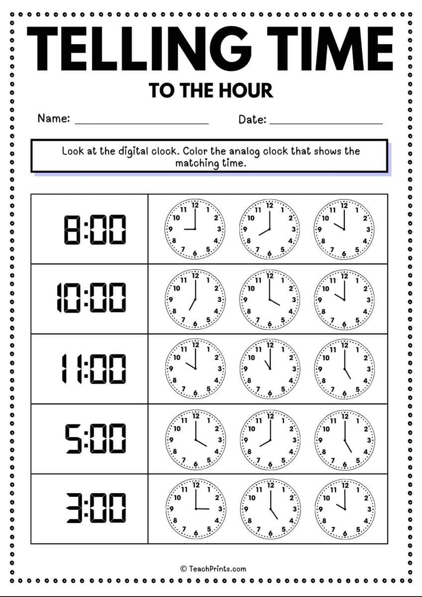 60 Free Telling Time Worksheets Teach Prints 60 Free Telling Time Worksheets Teach Prints