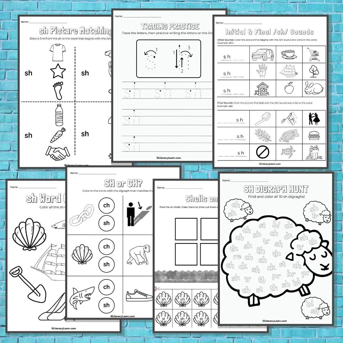 7 SH Worksheets For Digraph Learning Literacy Learn 7 SH Worksheets For Digraph Learning Literacy Learn
