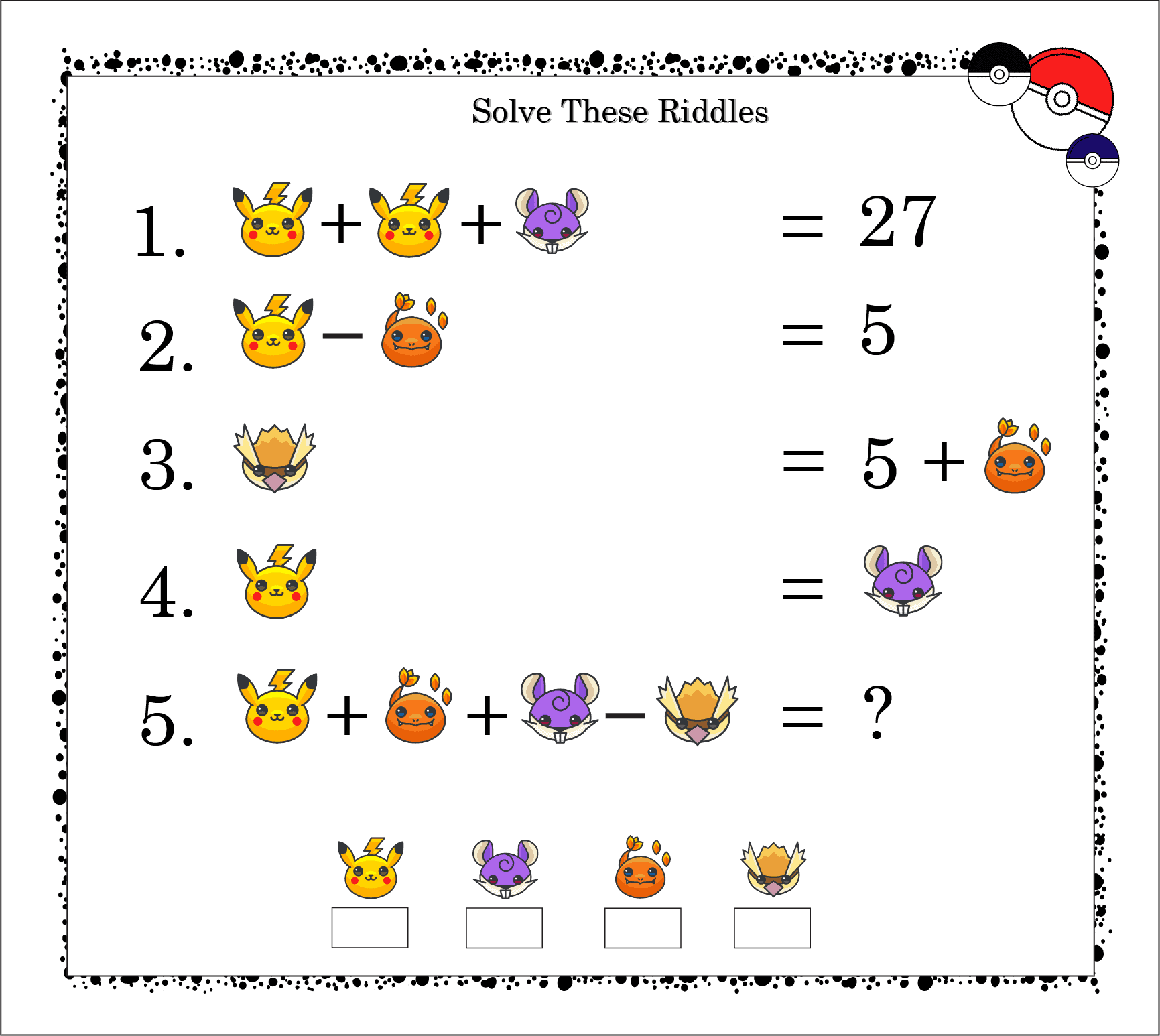 8 Exciting Pok Mon Math Worksheets 22 Free Pages 8 Exciting Pok Mon Math Worksheets 22 Free Pages