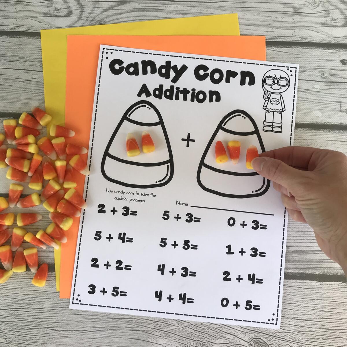 Halloween Candy Corn Math And Counting Activities For Kindergarten And Preschool Etsy
