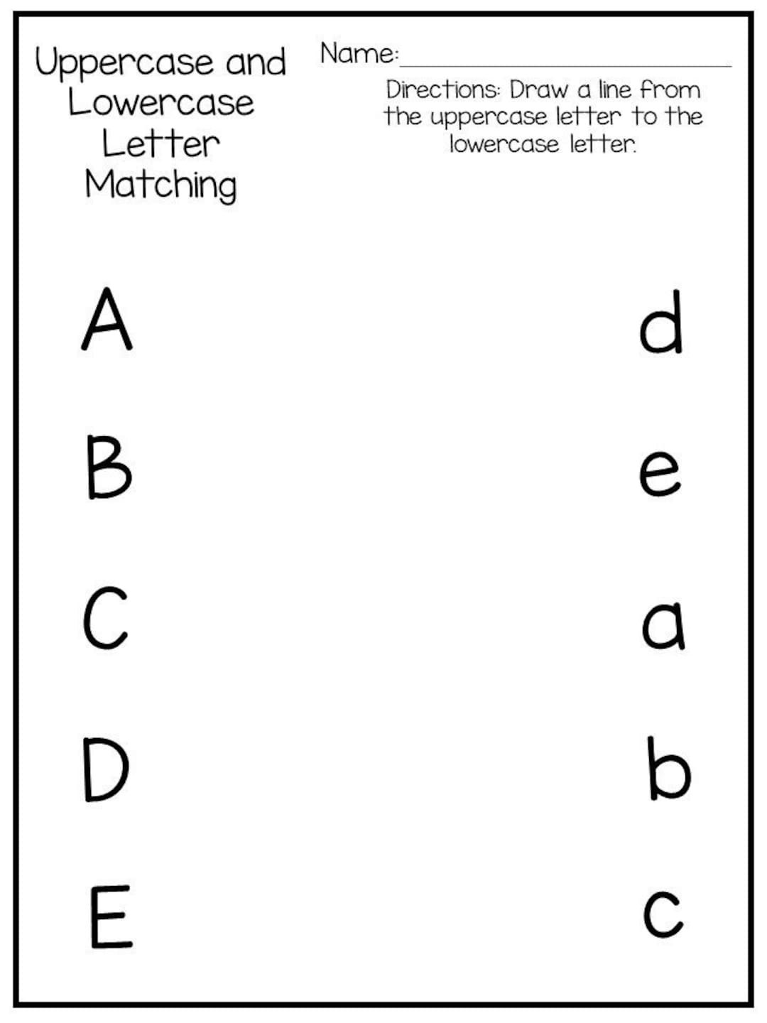 Letter Matching Worksheets Alphabet Matching Worksheets Alphabet Matching Printables MegaWorkbook