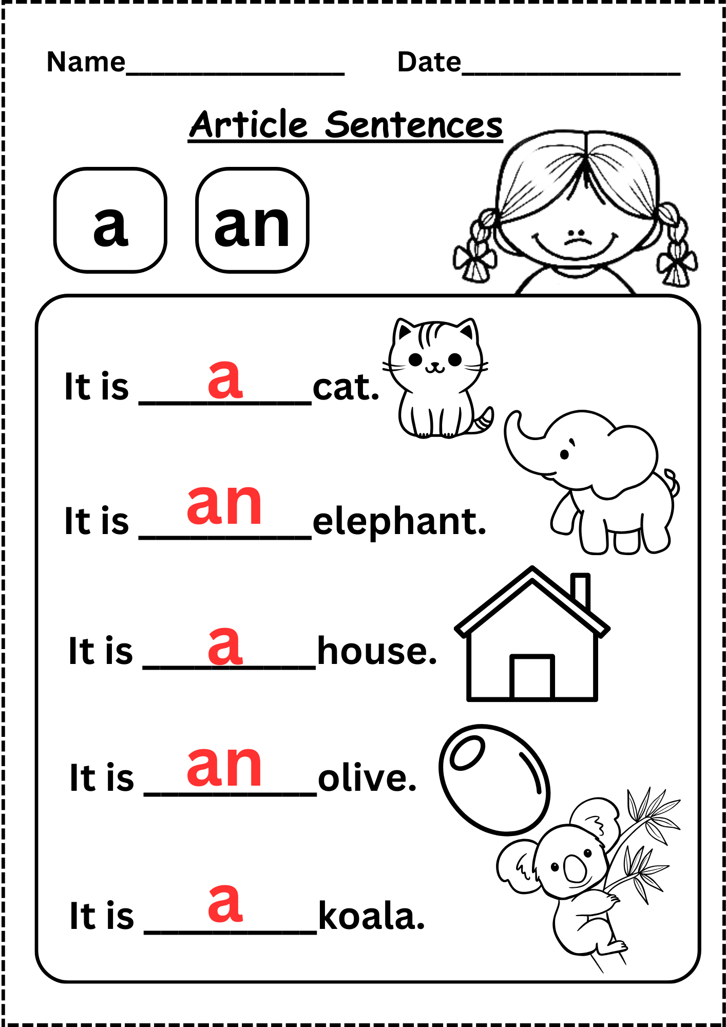 A Or An Free Worksheet For Kindergarten 10 Printable Beginning Letters Worksheets For Kindergarten Preschool Homeschool Made By Teachers
