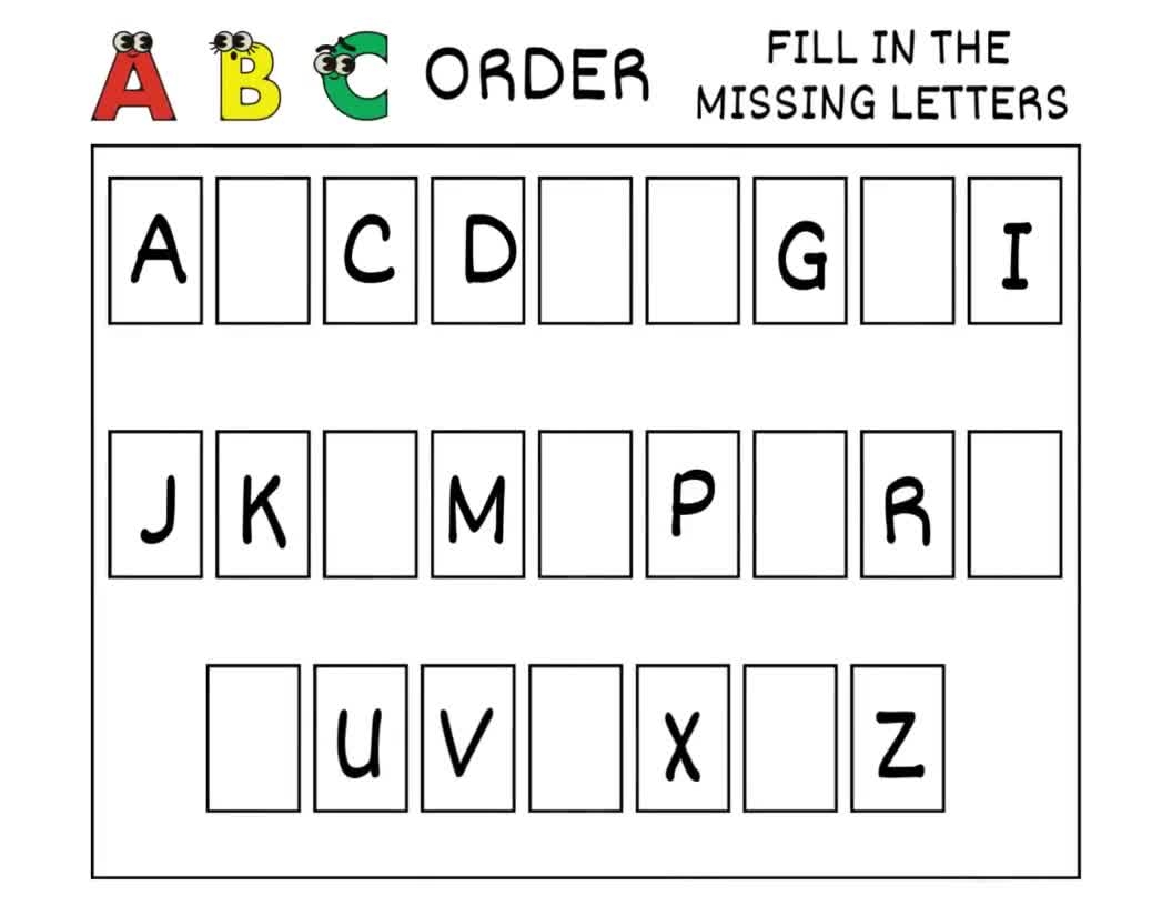 ABC Order ABC Fill In Montessori Printable Homeschool Printable Alphabet Trace Upper Case And Lower Case Letters School Printable Etsy