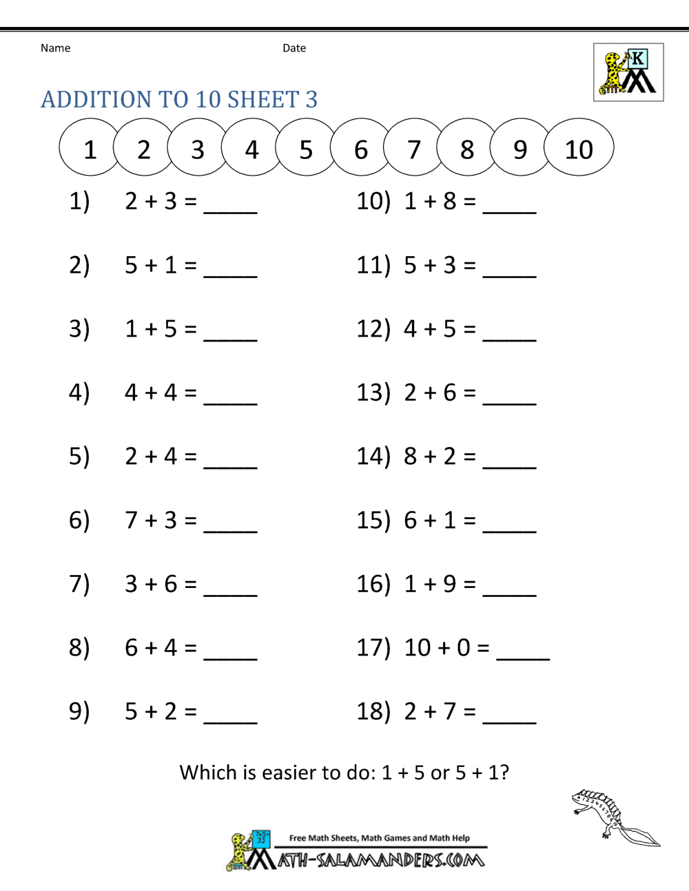 Addition And Subtraction Worksheets For Kindergarten Addition And Subtraction Worksheets For Kindergarten