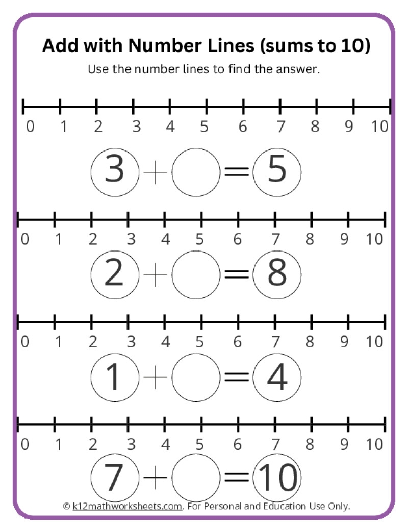 Addition Worksheets For Kindergarten