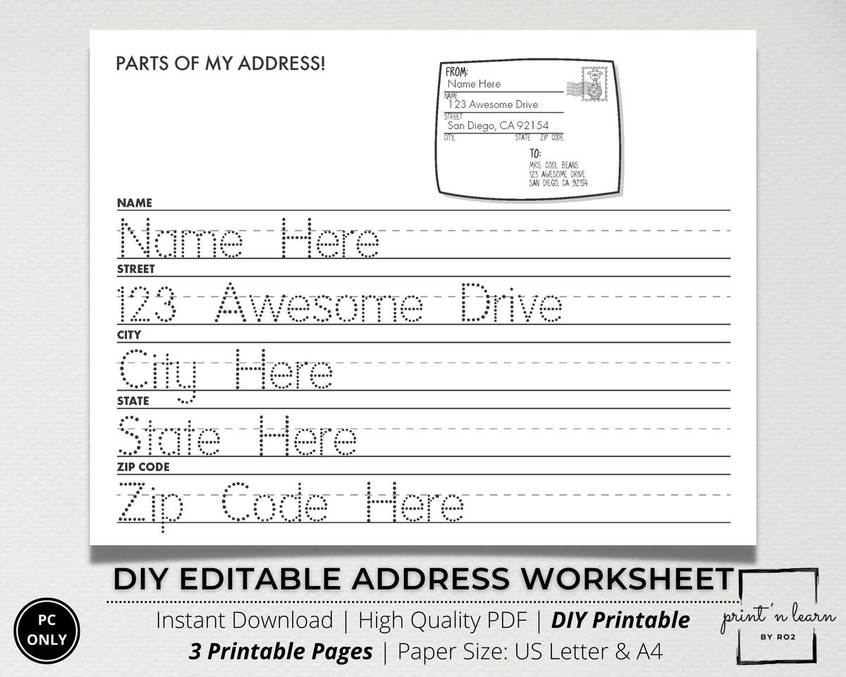 Address Tracing Sheet I Know My Address Address Worksheet Address Activity Editable Address Tracing Write My Address Dot Letters DIY Etsy Canada Address Tracing Sheet I Know My Address Address Worksheet Address Activity Editable Address Tracing Write My Address Dot Letters DIY Etsy Canada