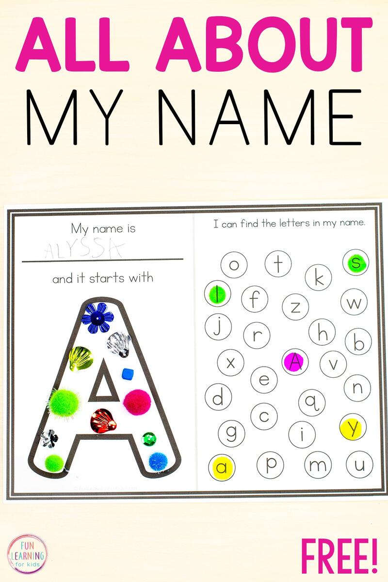 All About Me Name Worksheets Letters In My Name Pre K Custom Name Tracing Worksheet Etsy