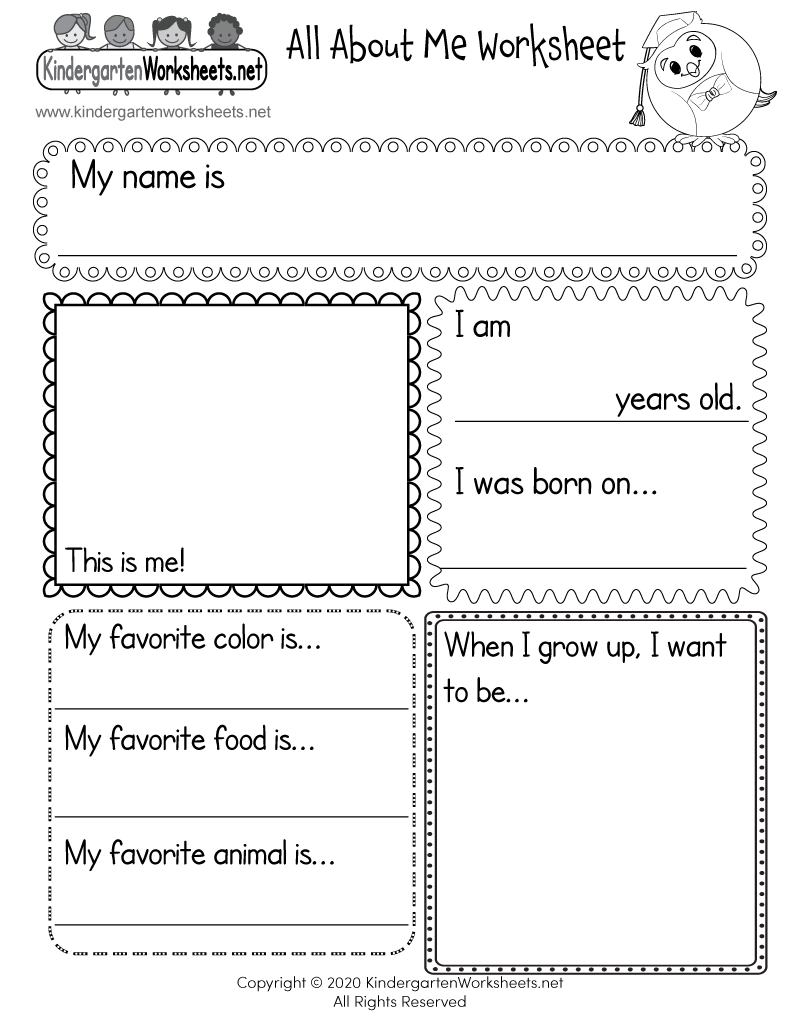 All About Me Printable Preschool Worksheet Free PDF MindyMakes