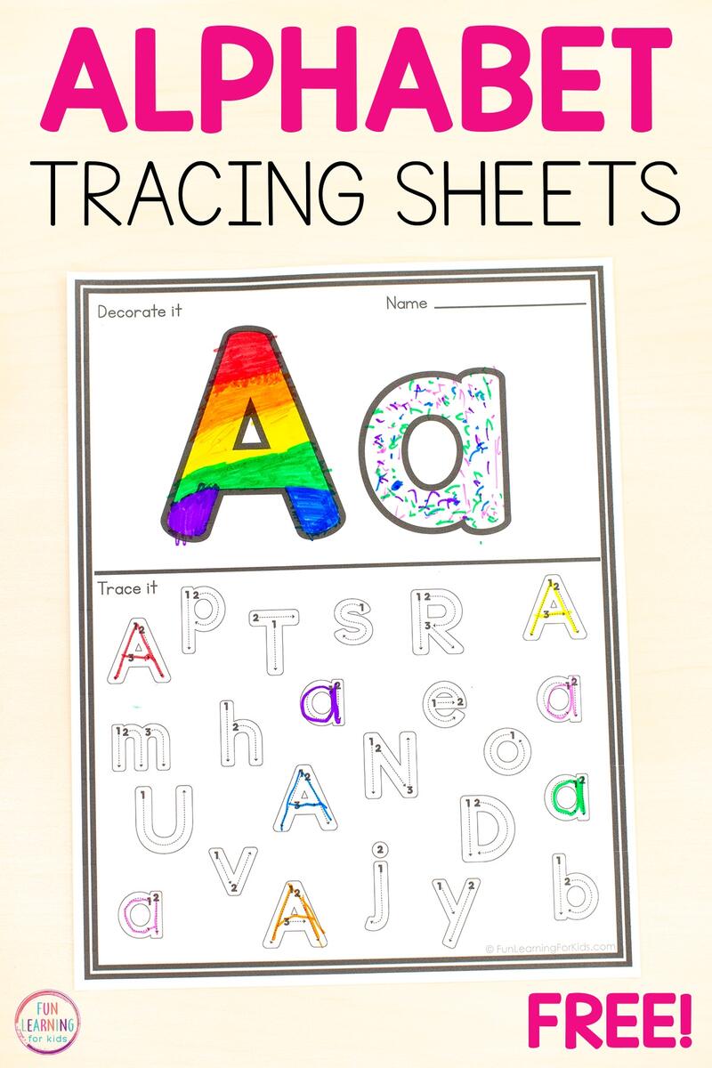 Alphabet Find And Trace The Letter Worksheets