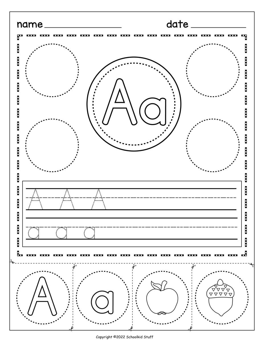 Alphabet Kindergarten Hands On Worksheets Cut Glue Color And Trace Made By Teachers My Sense Of Touch Worksheet Free Printable For Kids