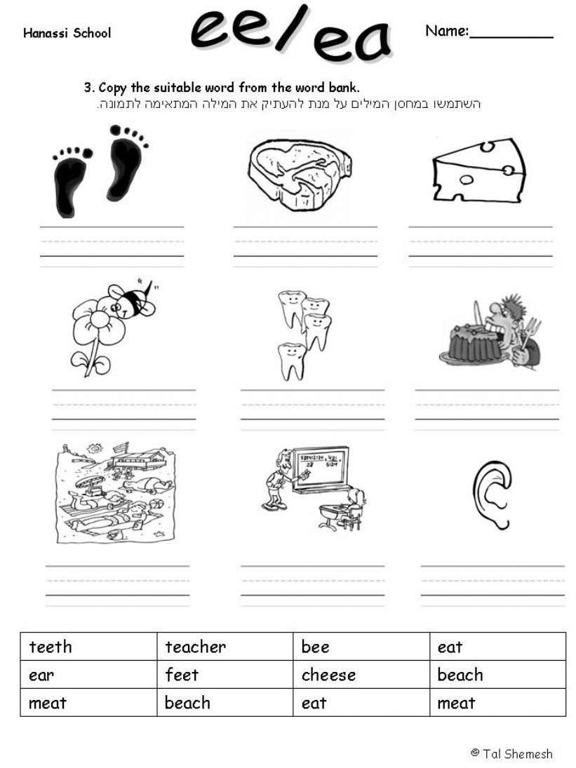 EE EA And EY Vowel Teams Sorting Activity Ee Ea Ey Worksheets Phonics Awareness Activities Etsy