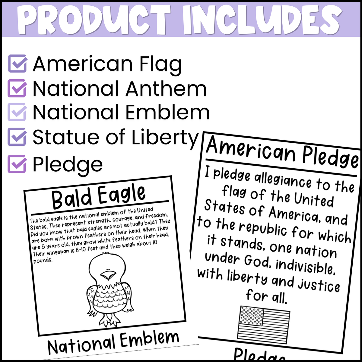 American Symbols Flip Book Made By Teachers