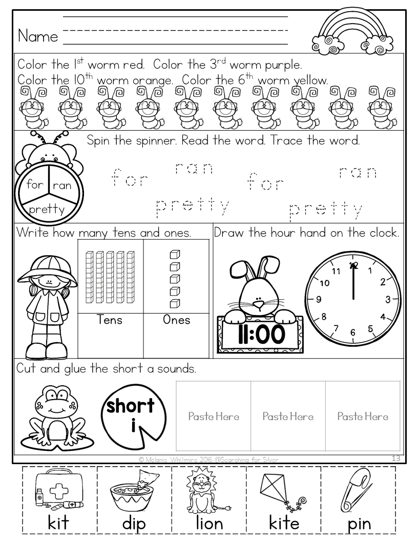 April Morning Work Kindergarten Made By Teachers