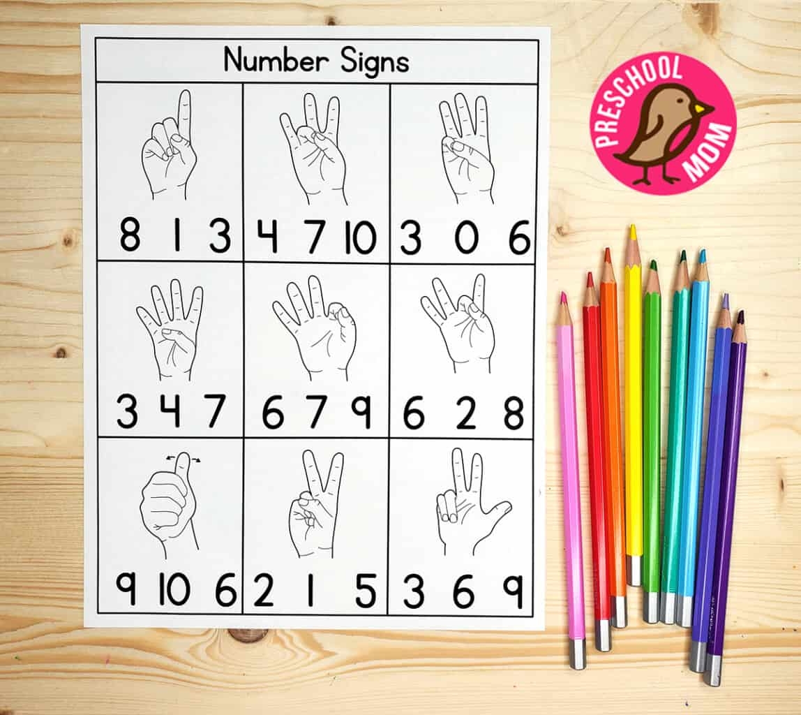 ASL Worksheets Preschool Mom