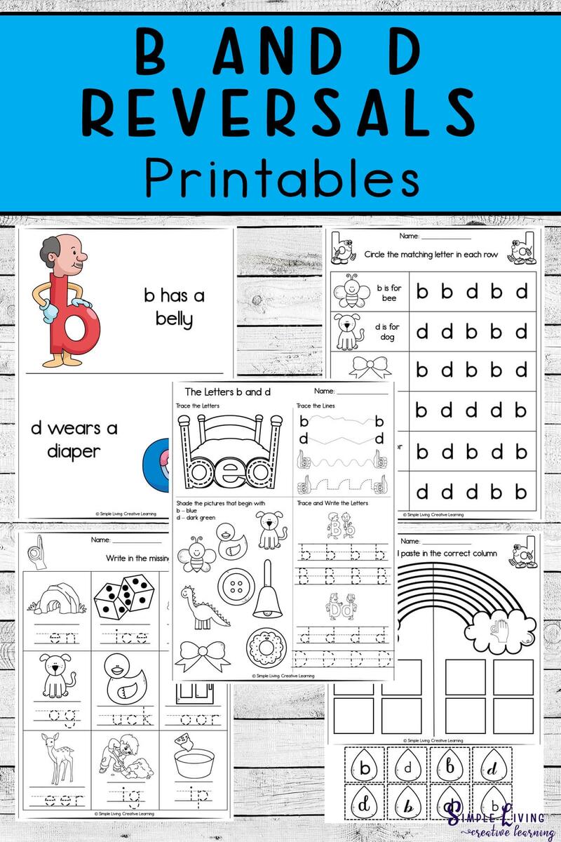 B And D Reversal Printables Simple Living Creative Learning B And D Reversed Grab Our Letter Reversal Activity Pack Kids Activities Blog