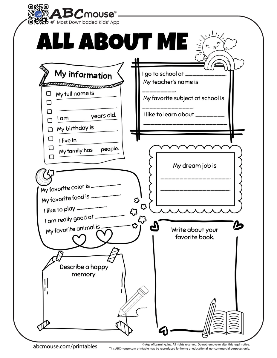 Back To School Worksheets For Kids ABCmouse Back To School Worksheets For Kids ABCmouse