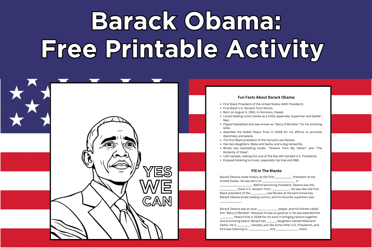 Barack Obama Free Printable Activity For Presidents Day Raising Veggie Lovers Barack Obama Free Printable Activity For Presidents Day Raising Veggie Lovers