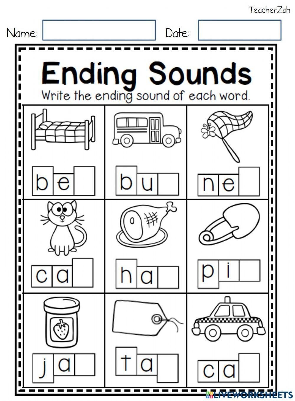 Beginning Ending Sounds Worksheets Printable Weekly Planner Beginning Ending Sounds Worksheets Printable Weekly Planner