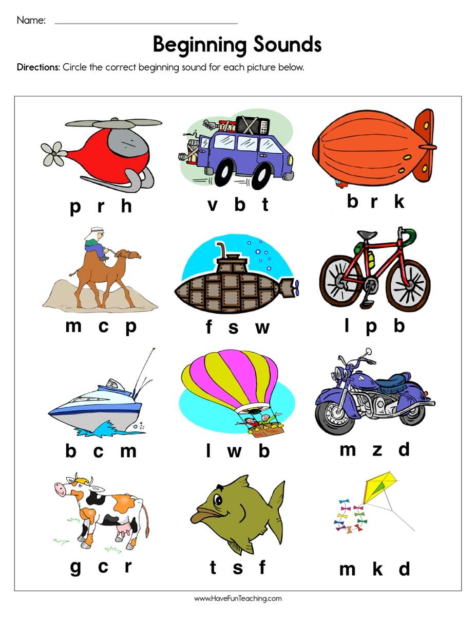 Beginning Sounds Worksheet Have Fun Teaching Beginning Sounds Worksheet Have Fun Teaching